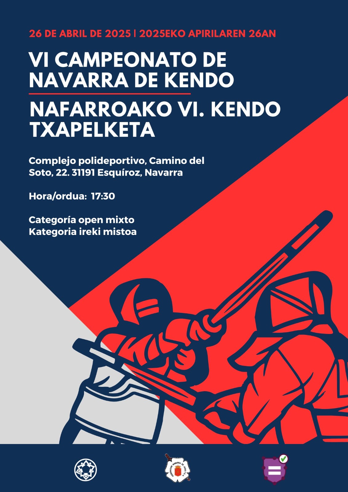 Campeonato Navarro de Kendo. Esquiroz 26-04-25. RESULTADOS.